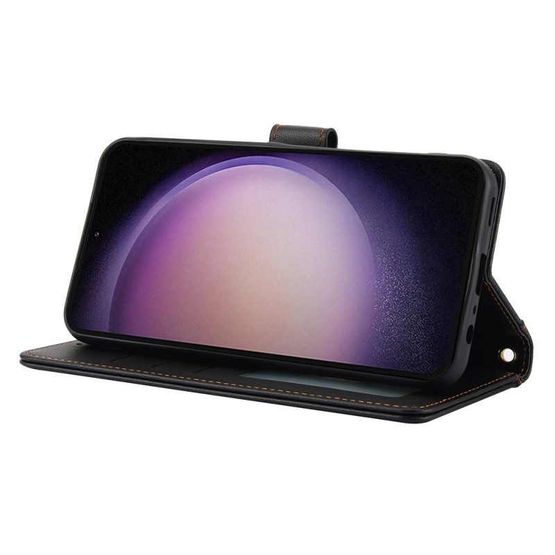 Kotelot Samsung Galaxy S25 Plus 5g Nahkakuvioinen Lompakko Hihnalla