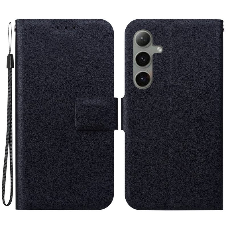 Kotelot Samsung Galaxy S25 Plus 5g Puhelinkuoret Yksivärinen Nahkajäljitelmä Hihnalla