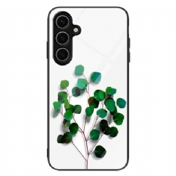 Kuori Samsung Galaxy S25 Plus 5g Karkaistua Lasia Vihreitä Lehtiä Suojakuori