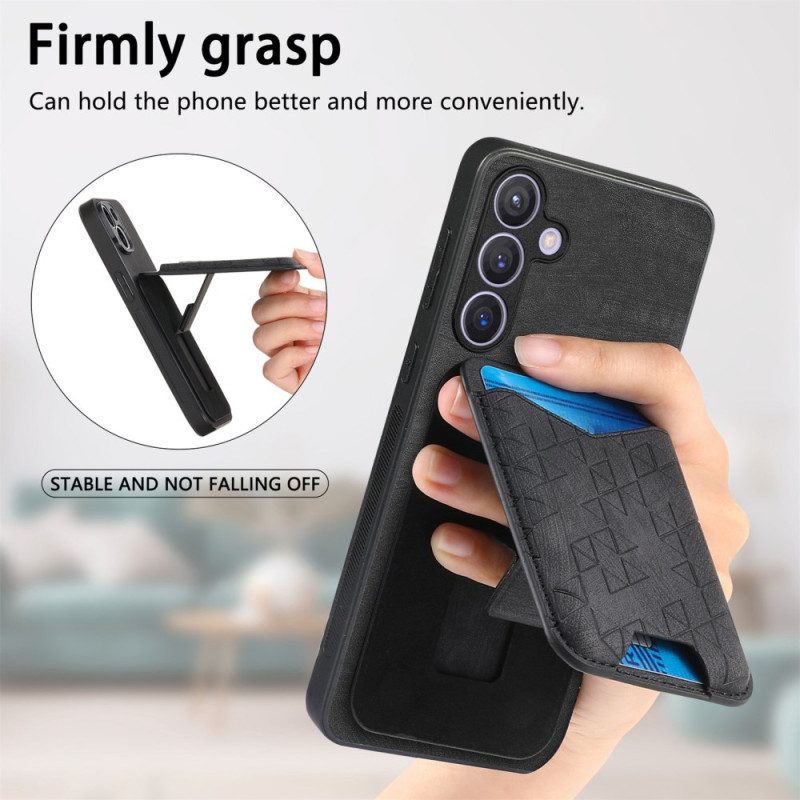 Kuori Samsung Galaxy S25 Plus 5g Korttikotelolla Ja Jalustalla Suojakuori