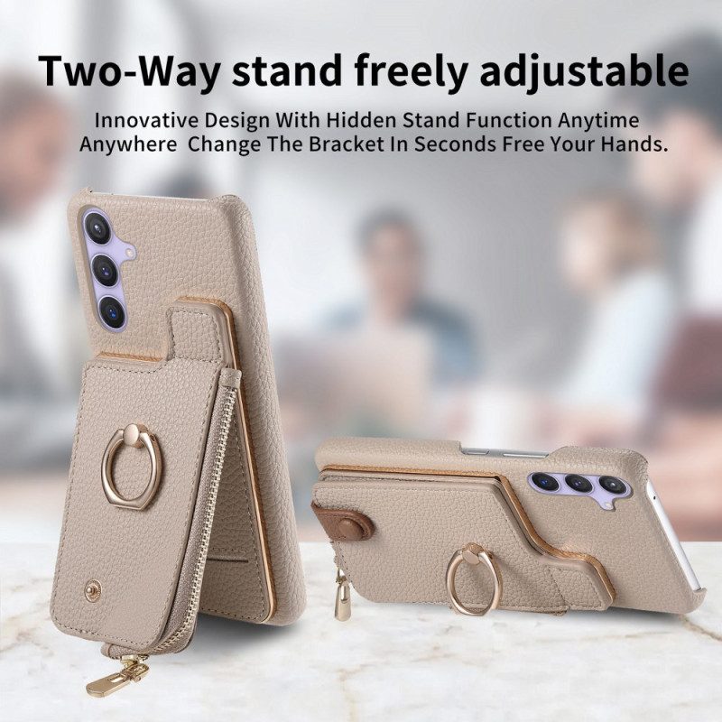 Kuori Samsung Galaxy S25 Plus 5g Lompakko Magneettisella Jalustalla Suojakuori