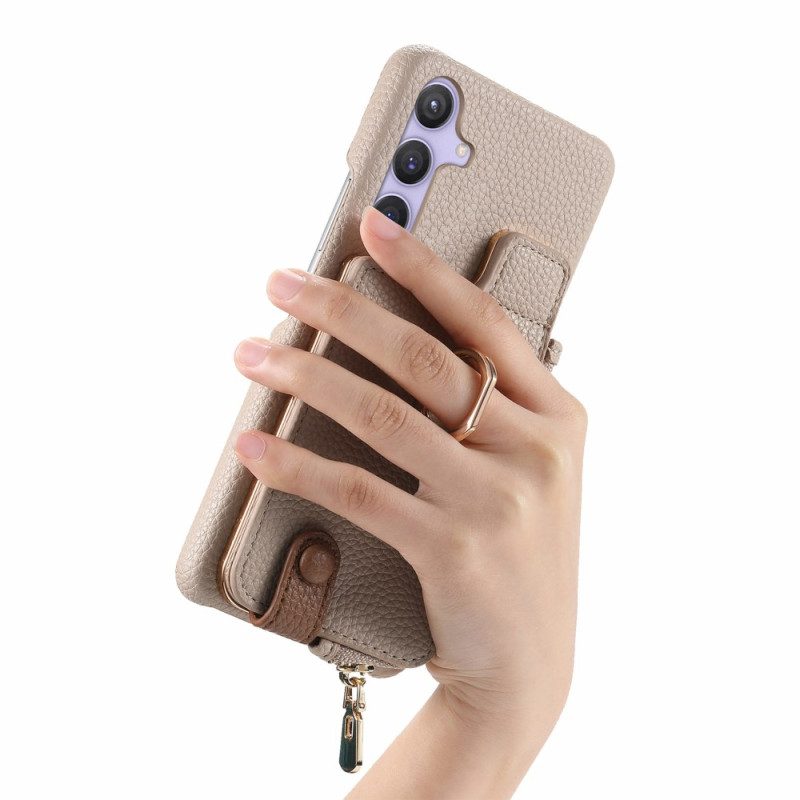 Kuori Samsung Galaxy S25 Plus 5g Lompakko Magneettisella Jalustalla Suojakuori