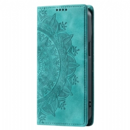 Nahkakotelo Samsung Galaxy S25 Plus 5g Mandala-mokkanahkaefekti