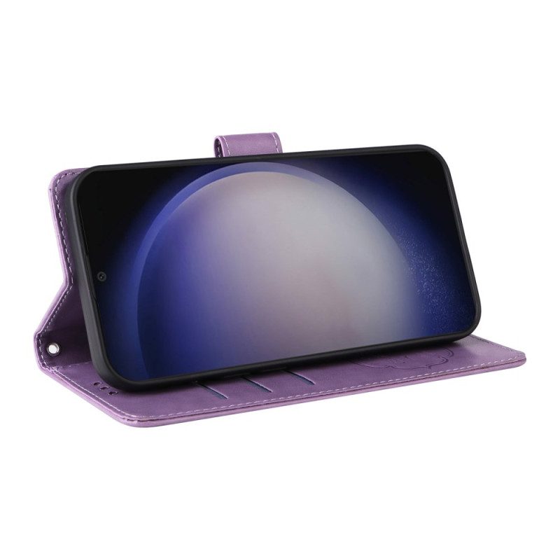 Nahkakotelo Samsung Galaxy S25 Plus 5g Pieniä Kukkia