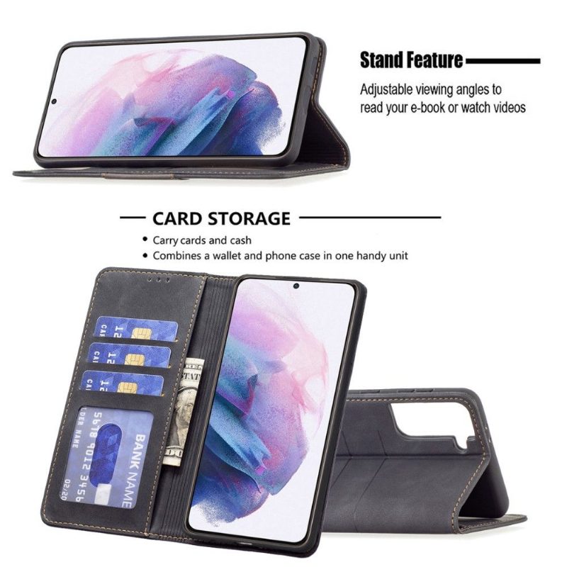 Flip Case Samsung Galaxy S21 Plus 5G Hemming Kotelot Flip Binfen Color Flip Faux Leather