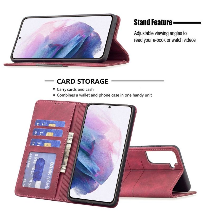 Flip Case Samsung Galaxy S21 Plus 5G Hemming Kotelot Flip Binfen Color Flip Faux Leather