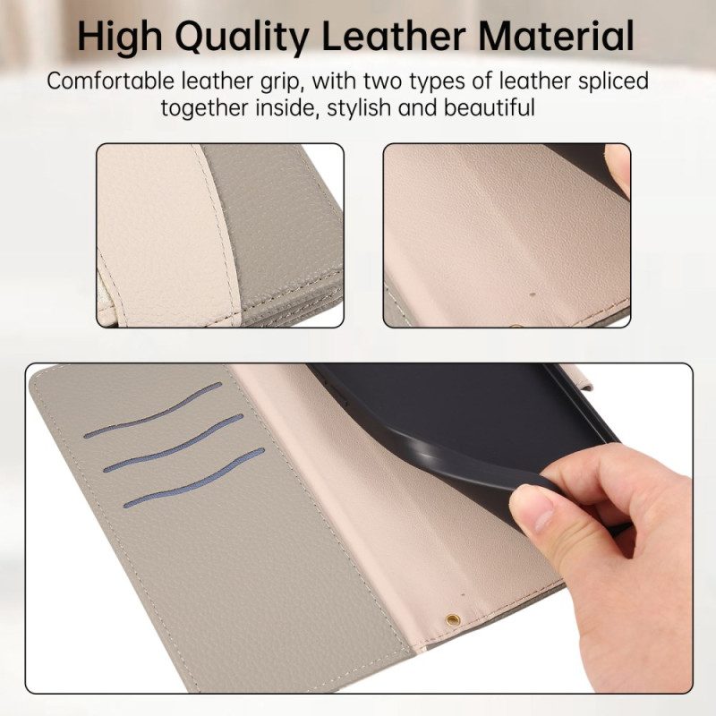 Kotelot Xiaomi 17 Kaksivärinen Lompakko Rannehihnalla Suojakuori