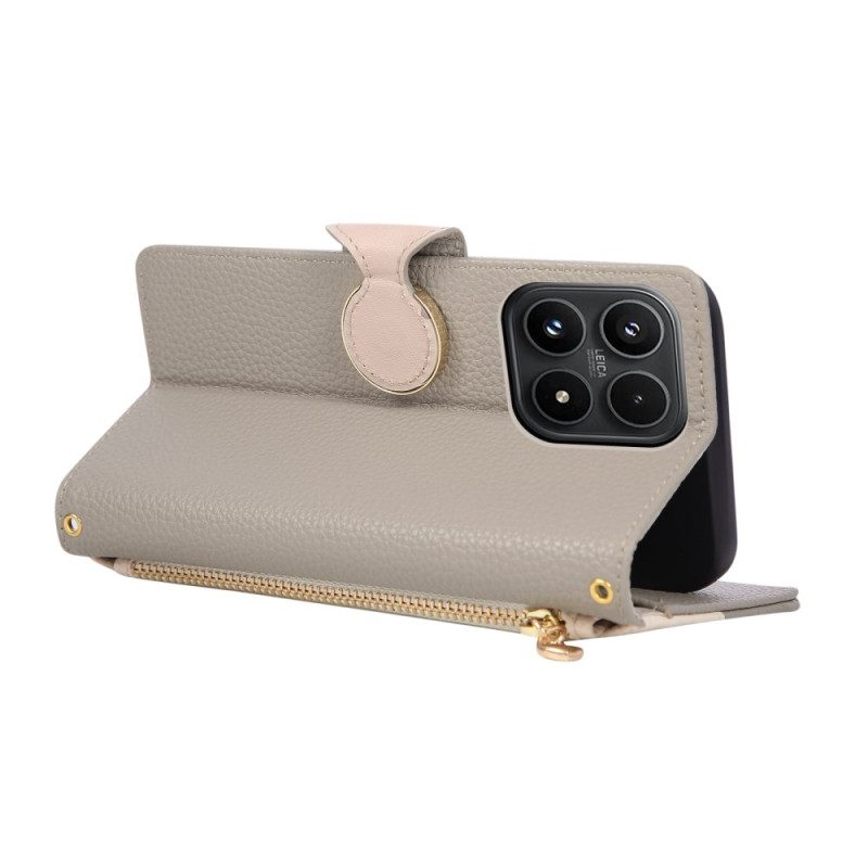 Kotelot Xiaomi 17 Kaksivärinen Lompakko Rannehihnalla Suojakuori