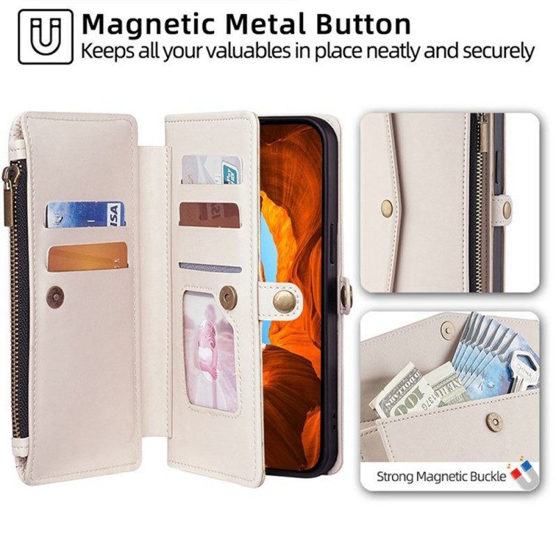 Kotelot Xiaomi 17 Lompakko Olkahihnalla Ja Nauhalla