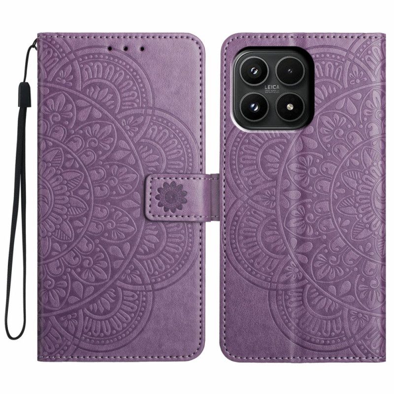 Nahkakotelo Xiaomi 17 Mandala-kaiverrus