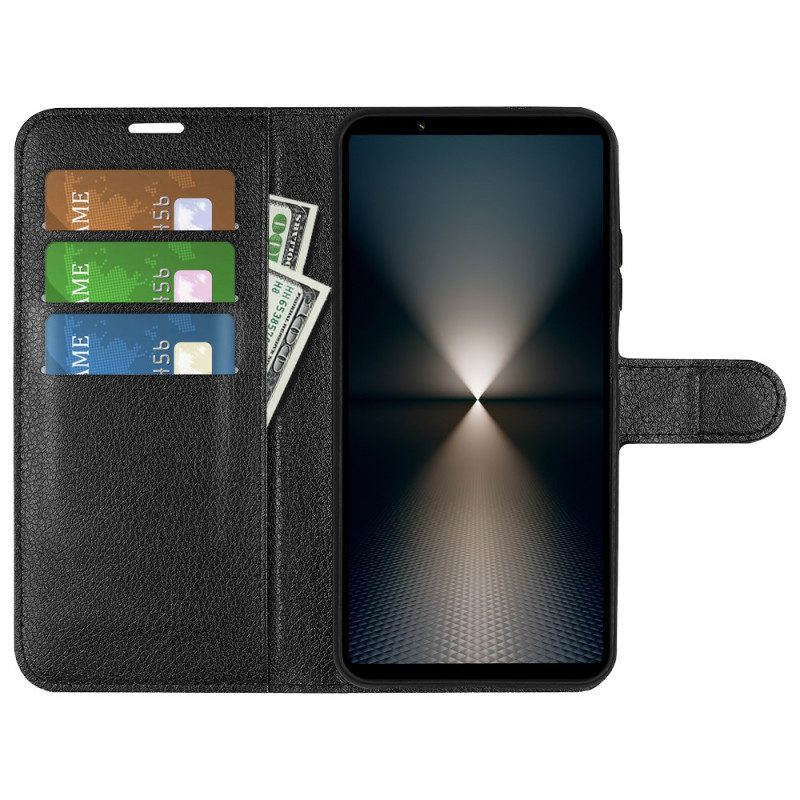 Kotelot Sony Xperia 1 Vii Klassinen Keinonahkakuvio