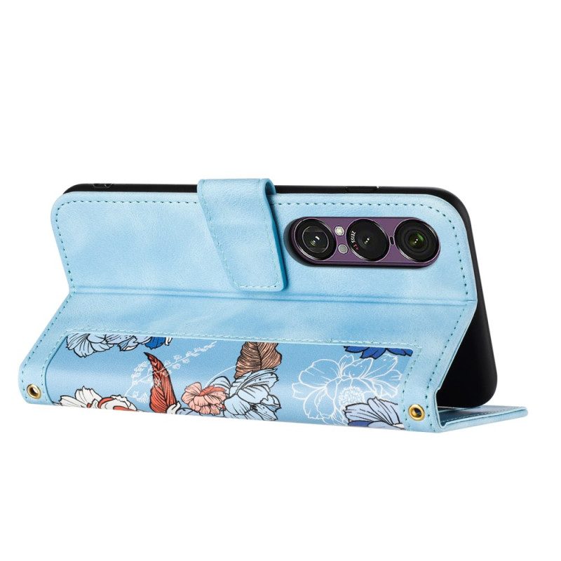 Kuoret Sony Xperia 1 Vii Kukat Hihnalla