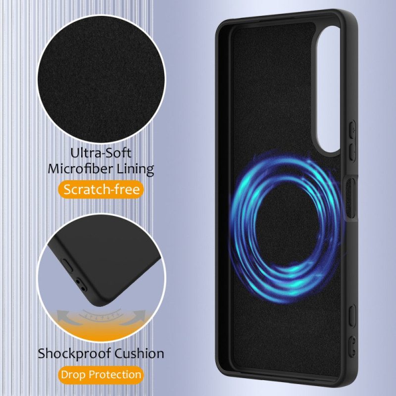 Kuori Sony Xperia 1 Vii Magsafe-yhteensopiva Silikoni Ja Nauha