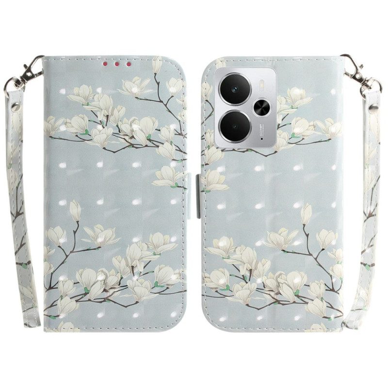 Kotelot Realme 14 5g Puhelinkuoret Magnolia Ja Nauha