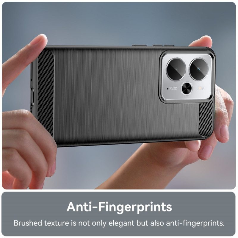 Kuori Realme 14 5g Harjattu Hiilikuitu Suojakuori