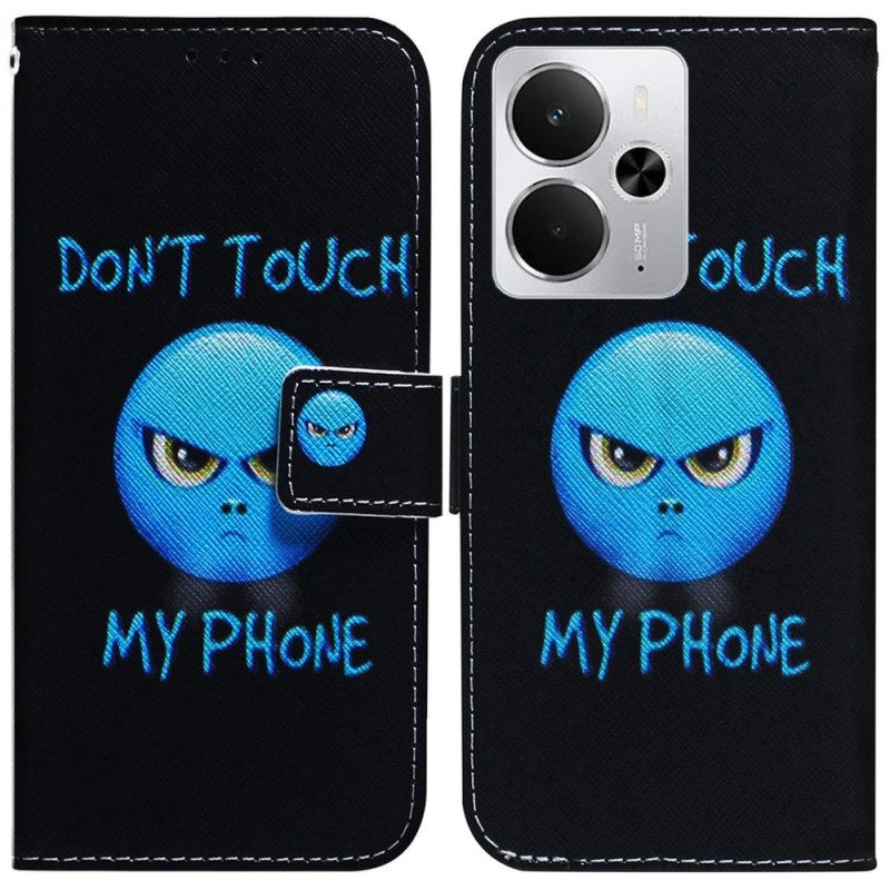 Nahkakotelo Realme 14 5g Emoji-puhelin