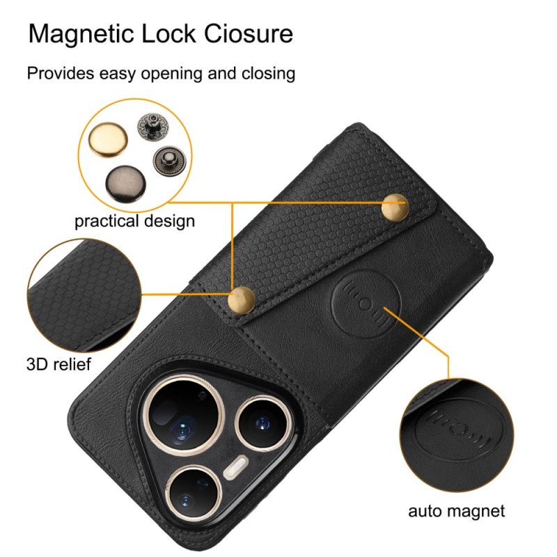 Kuori Huawei Pura 80 Ultra Nahkaefektikorttikotelo Suojakuori