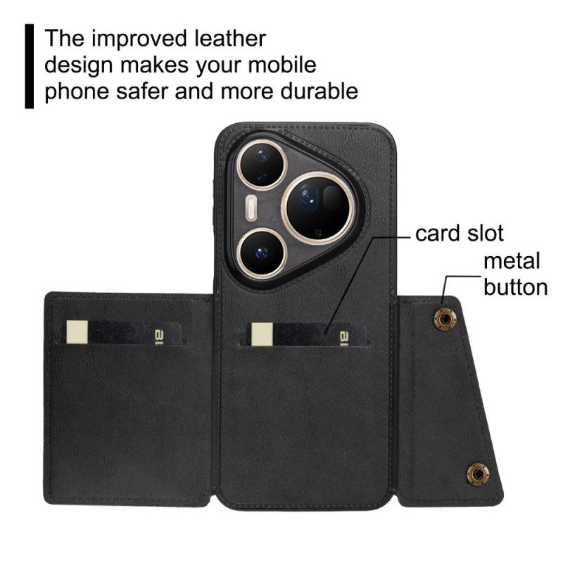 Kuori Huawei Pura 80 Ultra Nahkaefektikorttikotelo Suojakuori