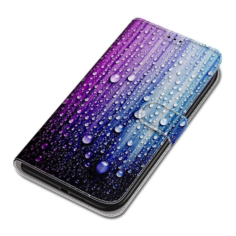 Nahkakotelo Samsung Galaxy S22 Ultra 5G Murtumaton Puhelinkuoret Vesipisarat