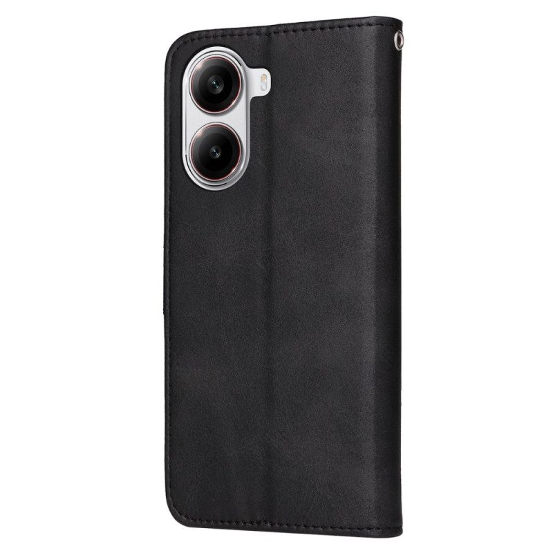 Kotelot Poco X7 Pro 5g Yksivärinen Keinonahka Hihnalla Suojakuori