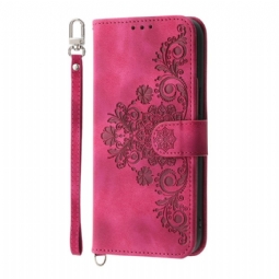 Kuoret Poco X7 Pro 5g Kukkakuvio Hihna Ja Olkahihna