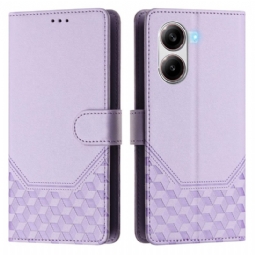 Lederhüllen Poco X7 Pro 5g Handyhülle Wabenmuster