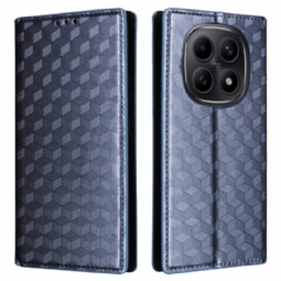 Nahkakotelo Xiaomi Redmi Note 15 5g Kaiverrettu Timanttikuvio Suojakuori