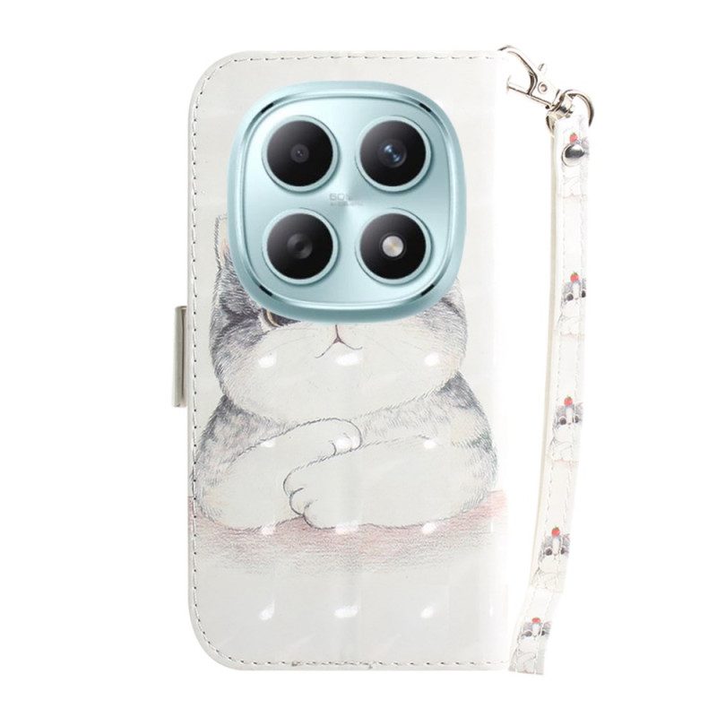 Nahkakotelo Xiaomi Redmi Note 15 5g Söpö Kissa Ja Nauha