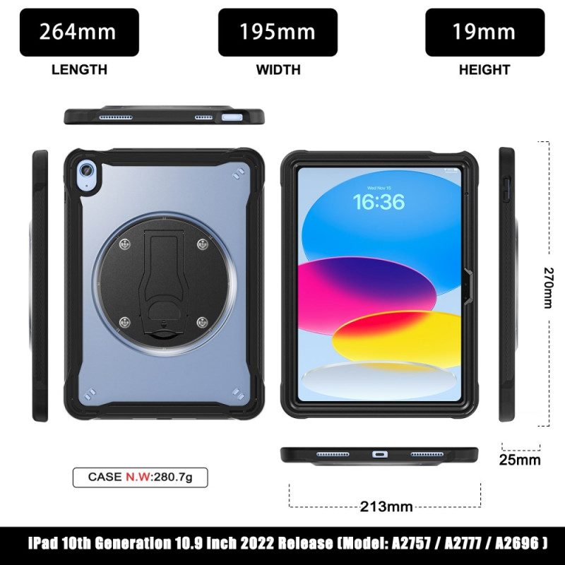 Case iPad (2025) Puhelinkuoret Integroitu Säädettävä Jalusta