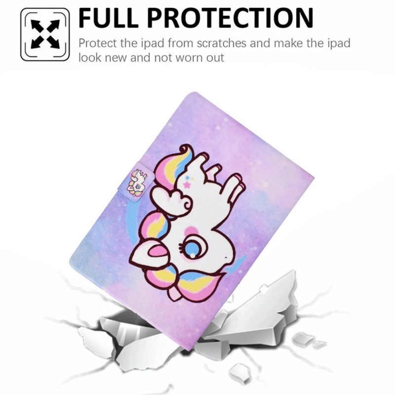 Kotelot iPad (2025) Yksisarvisen Piirtäminen