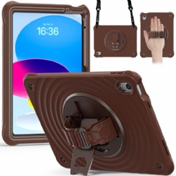 Kuori iPad (2025) 360 Astetta Kääntyvä Teline Ja Olkahihna