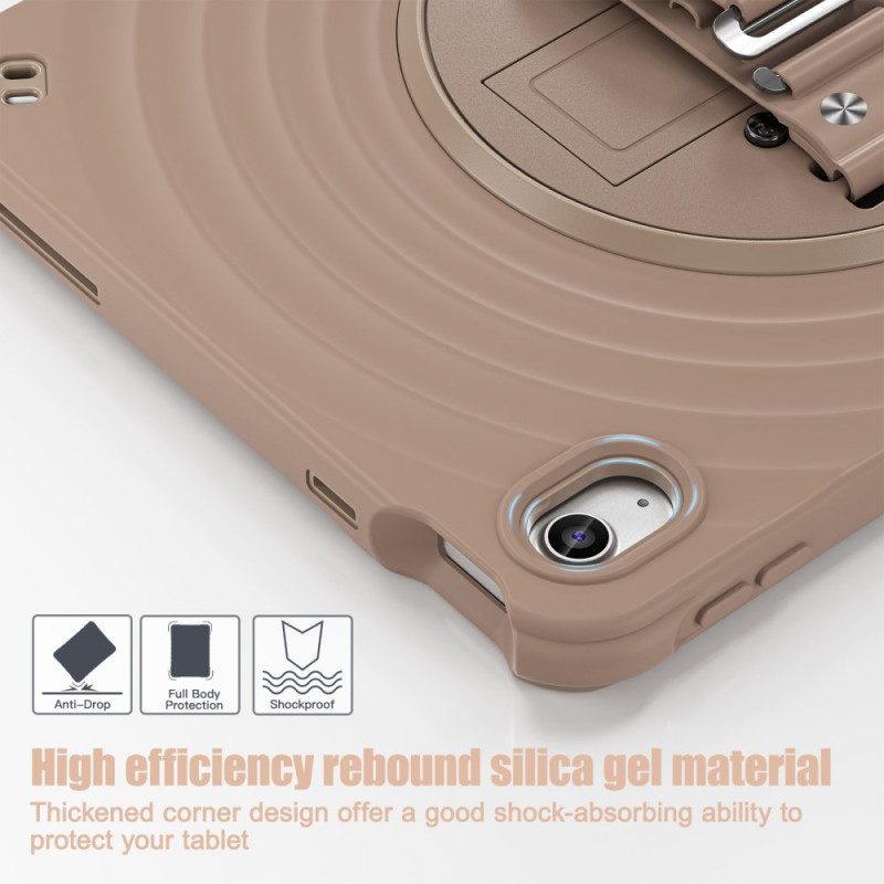 Kuori iPad (2025) 360 Astetta Kääntyvä Teline Ja Olkahihna