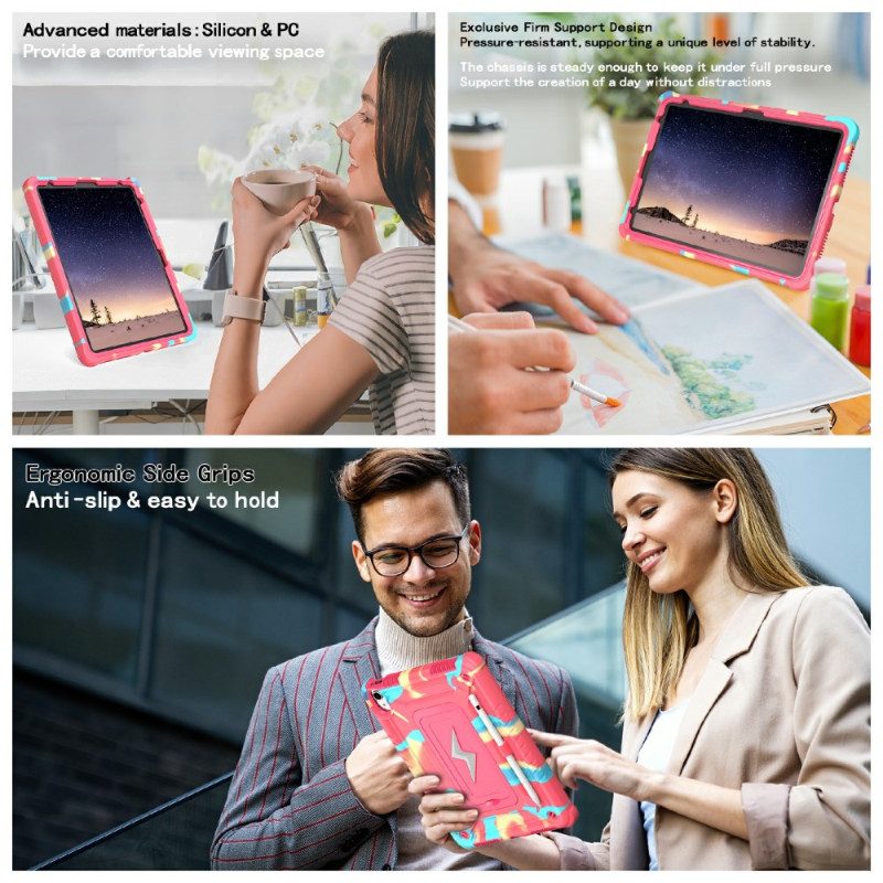 Kuori iPad (2025) Kolminkertainen Suojaus Olkahihnalla Suojakuori