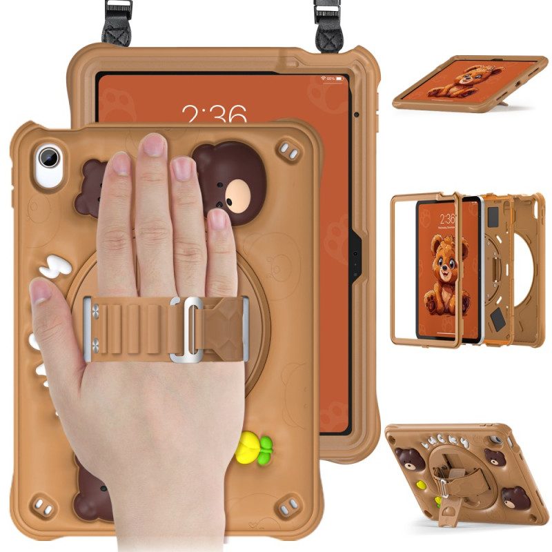 Kuori iPad (2025) Lasten Karhuhihna Ja Olkahihna