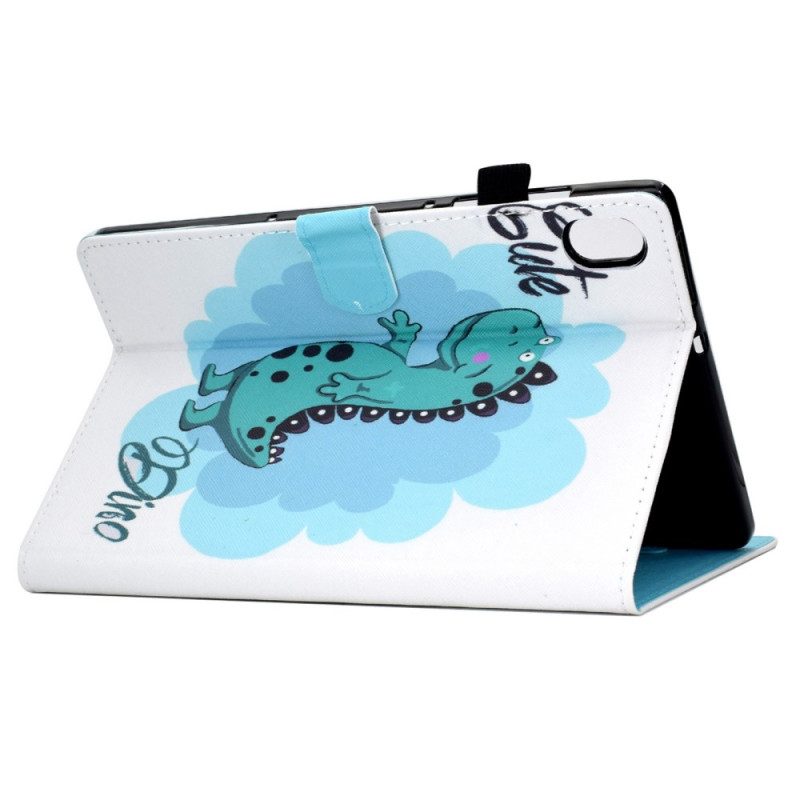 Nahkakotelo iPad (2025) Söpö Dinosaurus