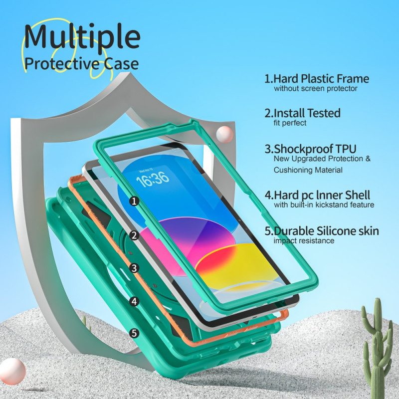 Puhelinkuoret iPad (2025) Lasten Dinosaurushihna Ja Tuki