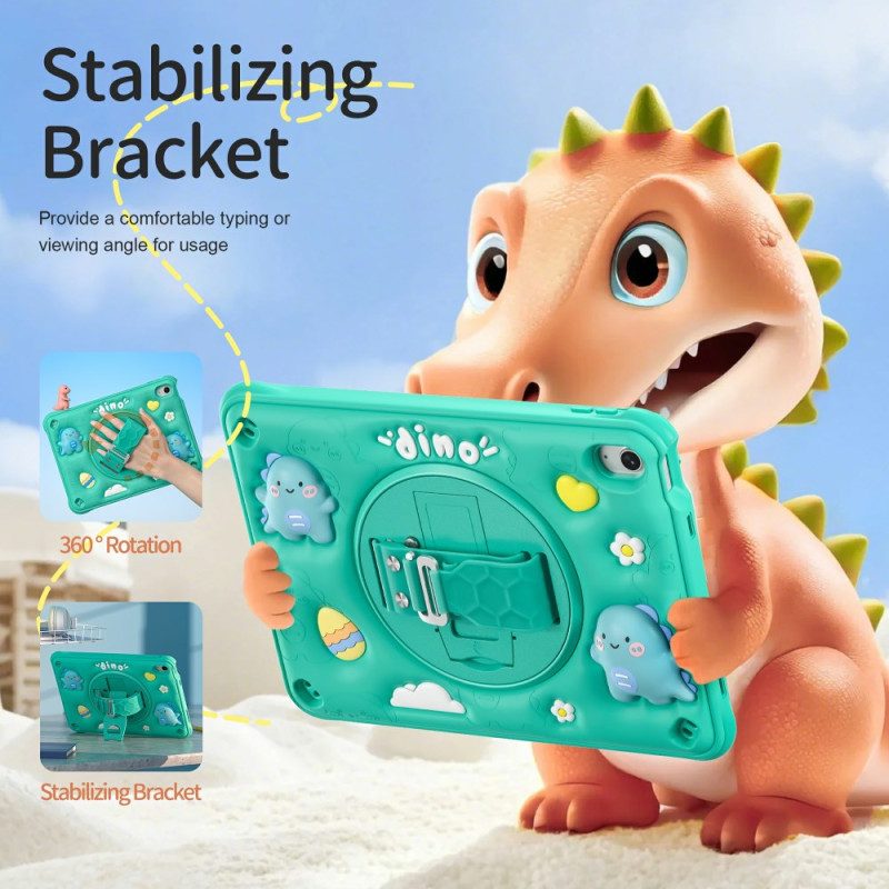 Puhelinkuoret iPad (2025) Lasten Dinosaurushihna Ja Tuki