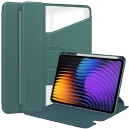 Kotelot Xiaomi Pad 7 / 7 Pro Nahkakuvioinen Ja Kääntyvä Jalusta