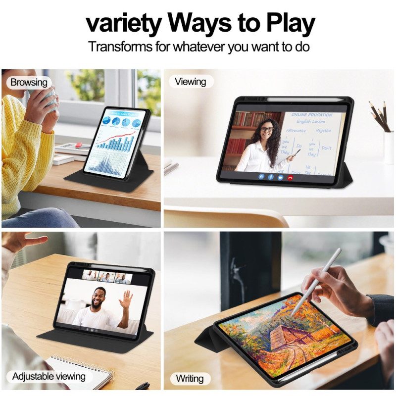 Kotelot Xiaomi Pad 7 / 7 Pro Nahkakuvioinen Ja Kääntyvä Jalusta