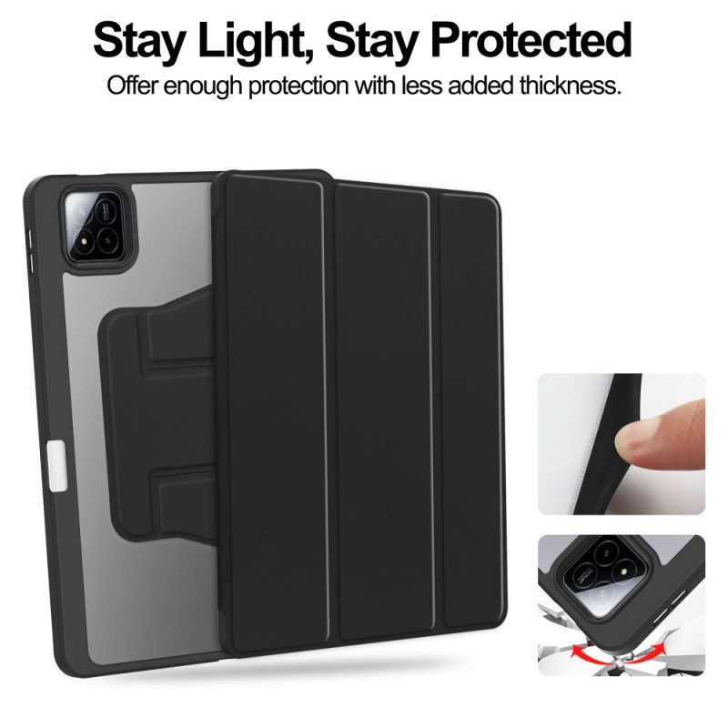 Kotelot Xiaomi Pad 7 / 7 Pro Nahkakuvioinen Ja Kääntyvä Jalusta