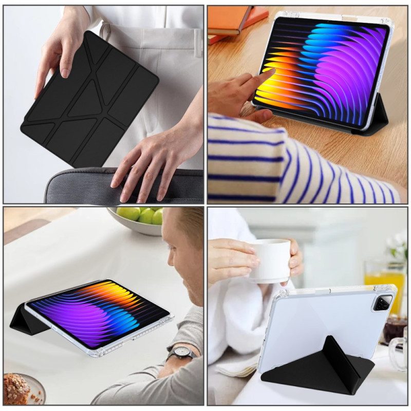 Xiaomi Pad 7 / 7 Pro Keinonahkaa Origami-suojalla