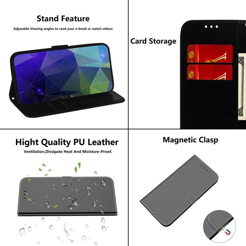 Flip Case Realme C31 Keinonahkaa Hihnalla