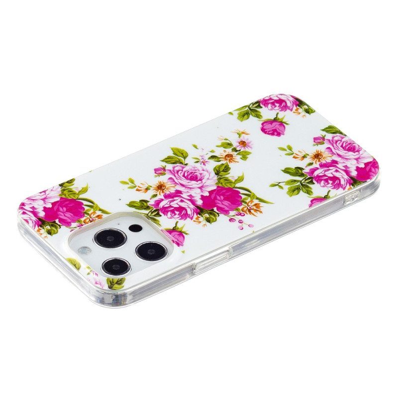 Kuori iPhone 15 Pro Fluoresoivat Kukat